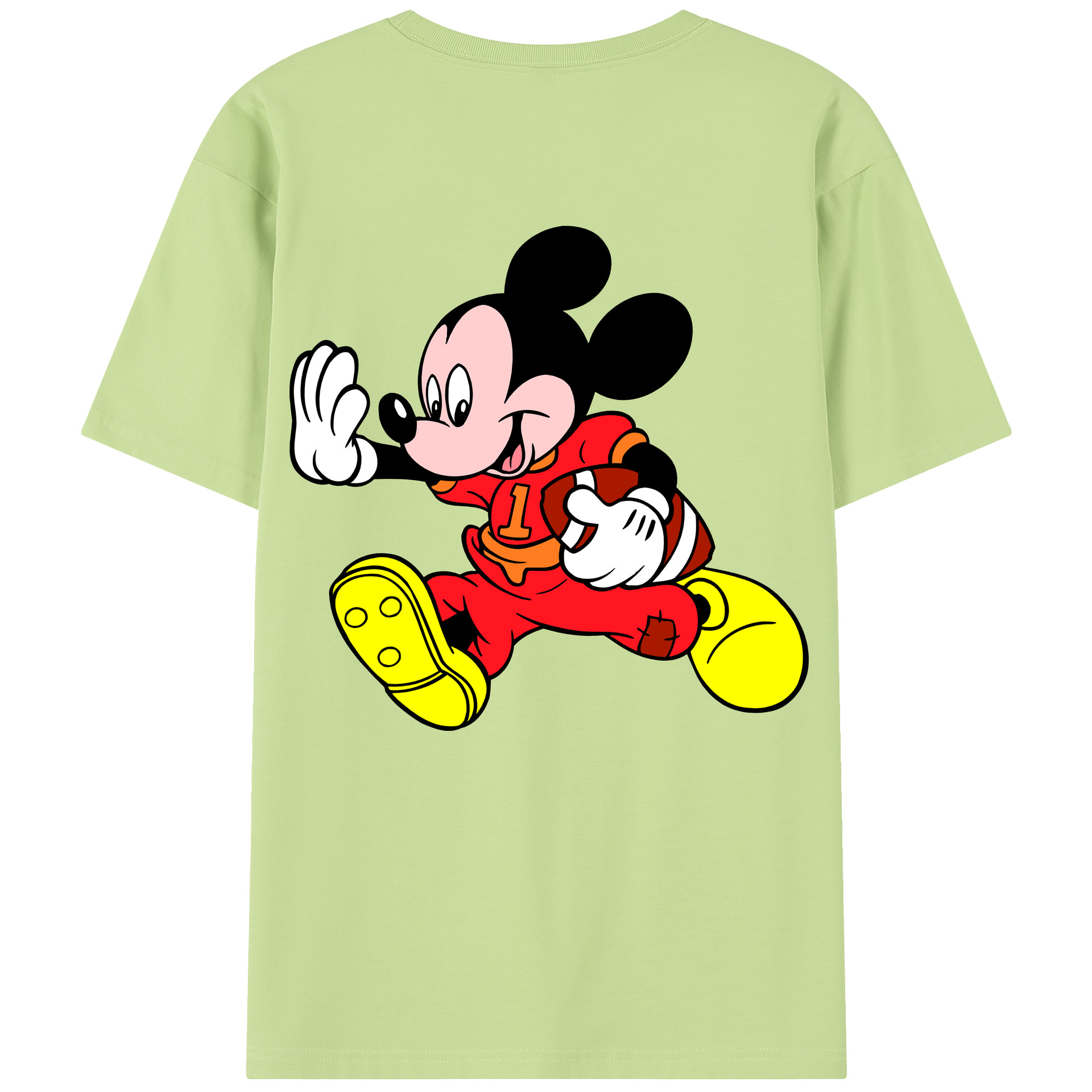 （画像用） ミッキーマウス Mickey Mouse 綿100％半袖Tシャツ（背面プリント）